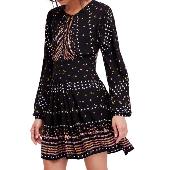 FREE PEOPLE Coryn Minidress Black Womens 4 - Picture 3 of 6